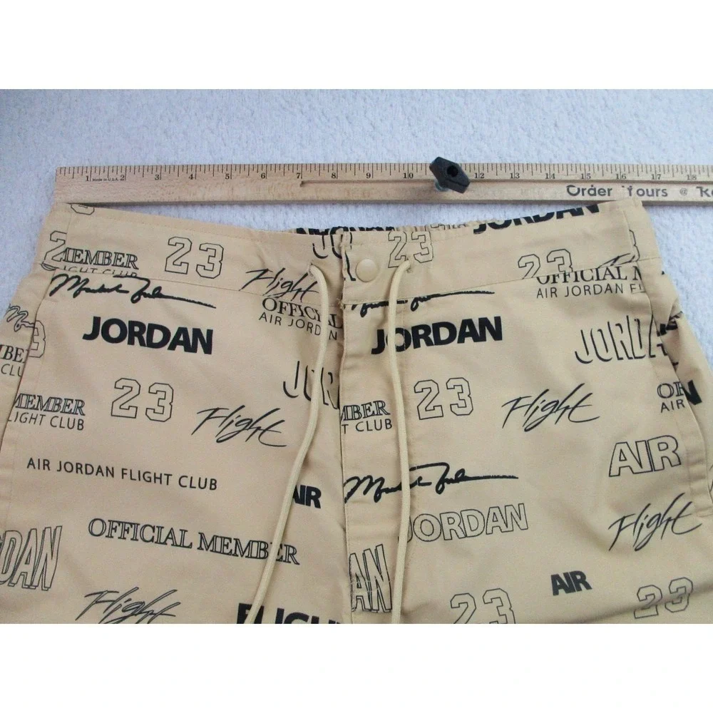 NWT Air Jordan Flight MVP Shorts Mens M Gold Black Signature Basketball Athletic